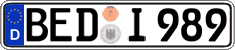 German license plate, Regular plates