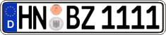 German license plate, Regular plates