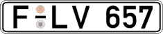 German license plate, Regular plates