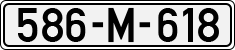 License plate of Bosnia and Herzegovina, 1998 year system