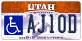 Utah, Vehicles for disabled persons (AB12C/1234A)