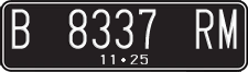 License plate of Indonesia, Regular plates
