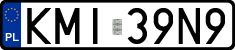 License plates of Poland, Regular car plates