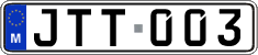 License plate of Malta, Regular plates (ABC 123)