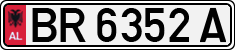 License plate of Albania, Cars (1993)