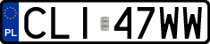 License plates of Poland, Regular car plates
