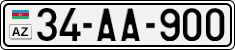 License plate of Azerbaijan, Cars