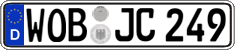 German license plate, Regular plates