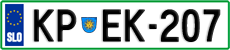 License plate of Slovenia, Cars