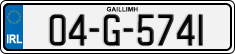 License plate of Ireland, Regular plates