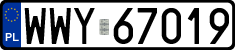 License plates of Poland, Regular car plates