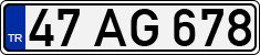 License plate of Turkey, Regular plates