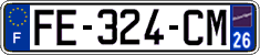 French license plate, SIV (ordinary)