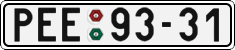 License plate of the Czech Republic, Cars (1960)