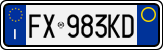 License plate of Italy, Cars (1994 year series)