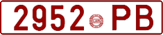 License plate Belarus, Cars (1992)