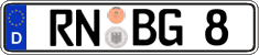 German license plate, Regular plates