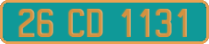 French license plate, Diplomatic