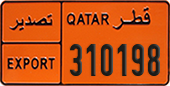 License plate of Qatar, Export transit plates