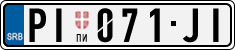 License plate of Serbia, Cars