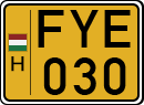 license plates of Hungary, Commercial vehicles (1990)