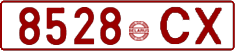 License plate Belarus, Cars (1992)