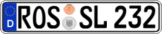 German license plate, Regular plates