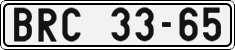 License plate of the Czech Republic, Cars (1960)