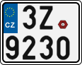 License plate of the Czech Republic, Motorcycles (2001)