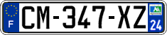 French license plate, SIV (ordinary)
