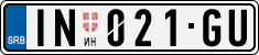 License plate of Serbia, Cars