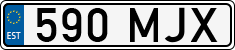 License plate of Estonia, Regular car plates