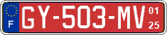 French license plate, SIV (transit plates)