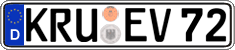 German license plate, Regular plates