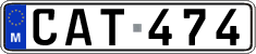 License plate of Malta, Regular plates (ABC 123)