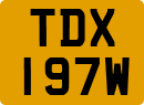 License plate of the United Kingdom, 1963 year system