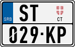 License plate of Serbia, Cars