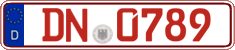 German license plate, Red license plates