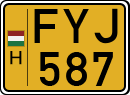 license plates of Hungary, Commercial vehicles (1990)
