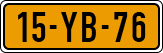 License plate of the Netherlands, Imported oldtimers (cars)