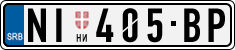 License plate of Serbia, Cars