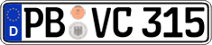 German license plate, Regular plates