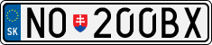 License plate of Slovakia, Cars
