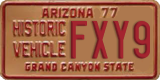 Arizona, Historic vehicle (XXXX)