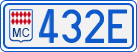 License plate of Monaco, Cars