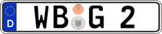 German license plate, Regular plates