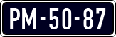 License plate of the Netherlands, Imported oldtimers (cars)