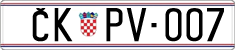 License plate of Croatia, Oldtimers