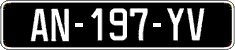 French license plate, SIV (oldtimers)