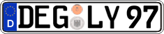 German license plate, Regular plates